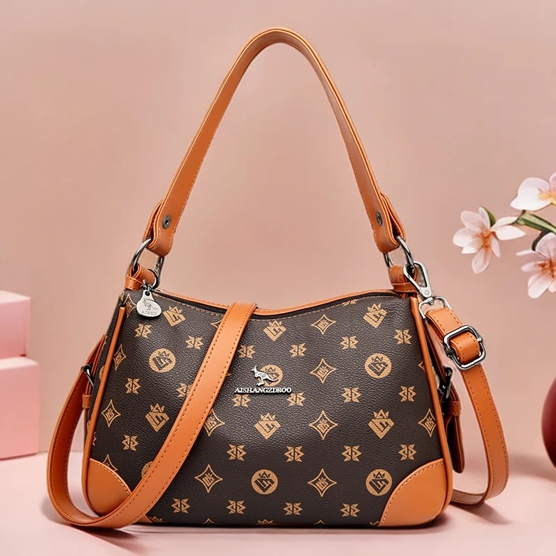 正品专柜女士大容量单肩包2025新款中年百搭包包送妈妈通勤斜挎包