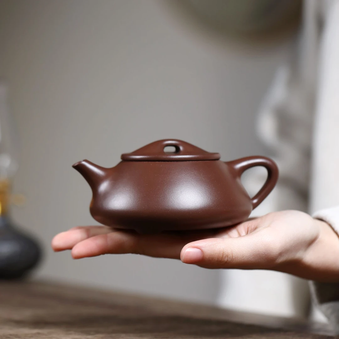 宜兴原矿手工紫砂壶景舟石瓢老紫泥240毫升泡茶茶具