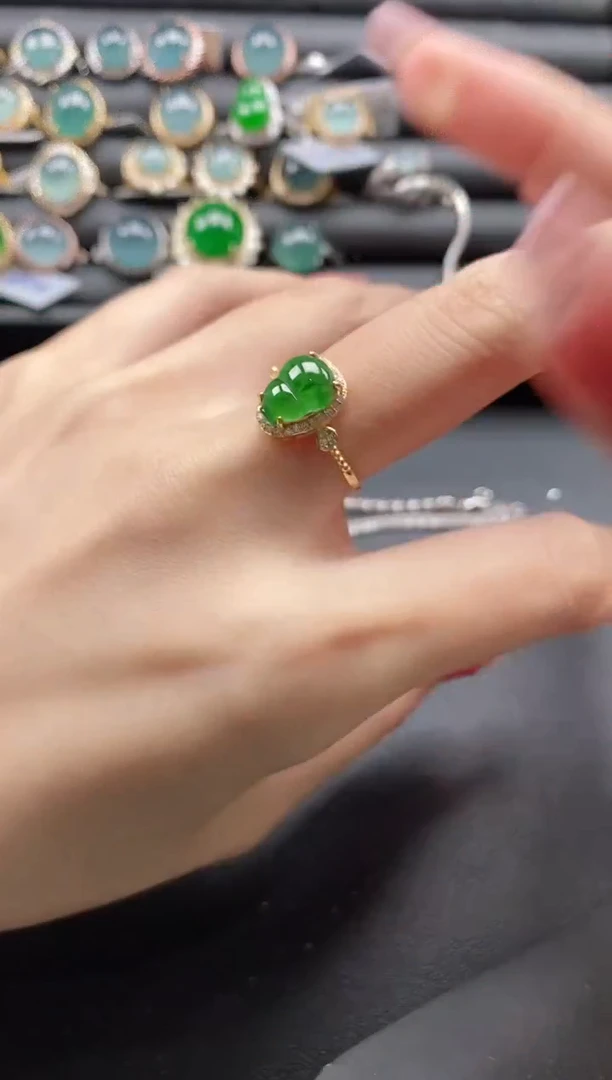 【闪购商品】翡翠戒指银S925镶嵌1111