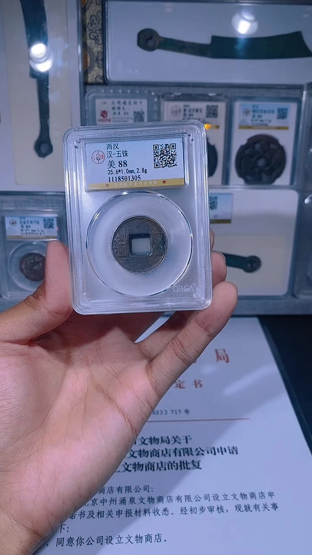 铜琪珍   西汉五铢一枚