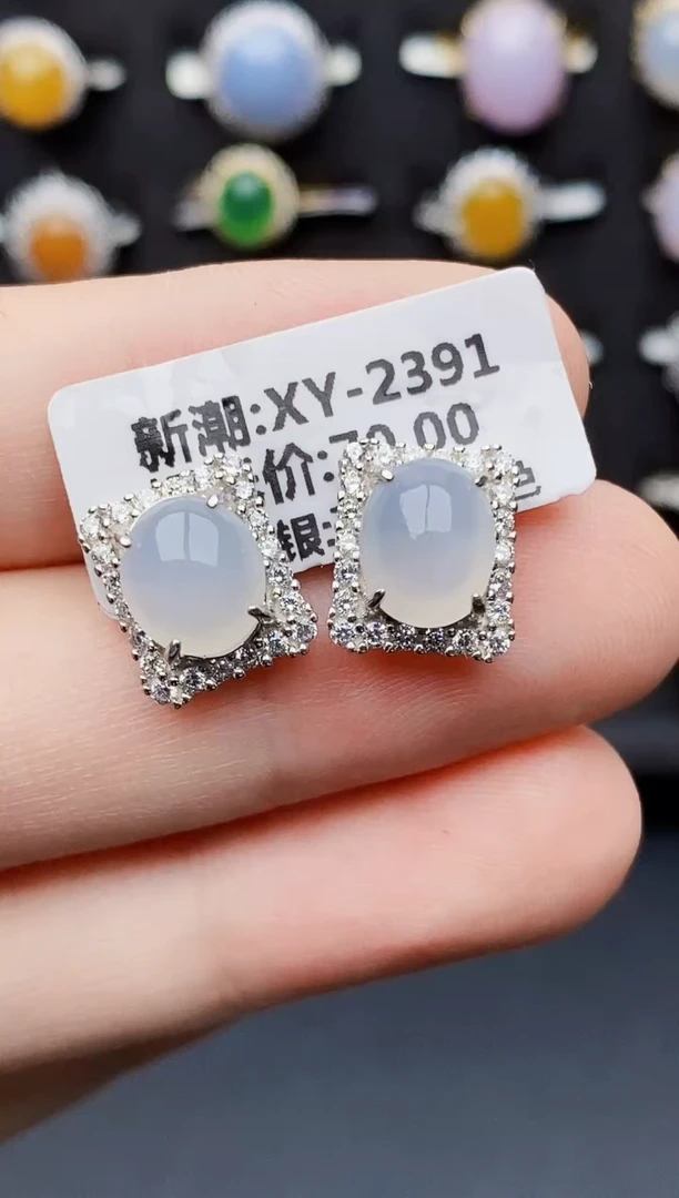 银S925镶嵌戒指翡翠3051
