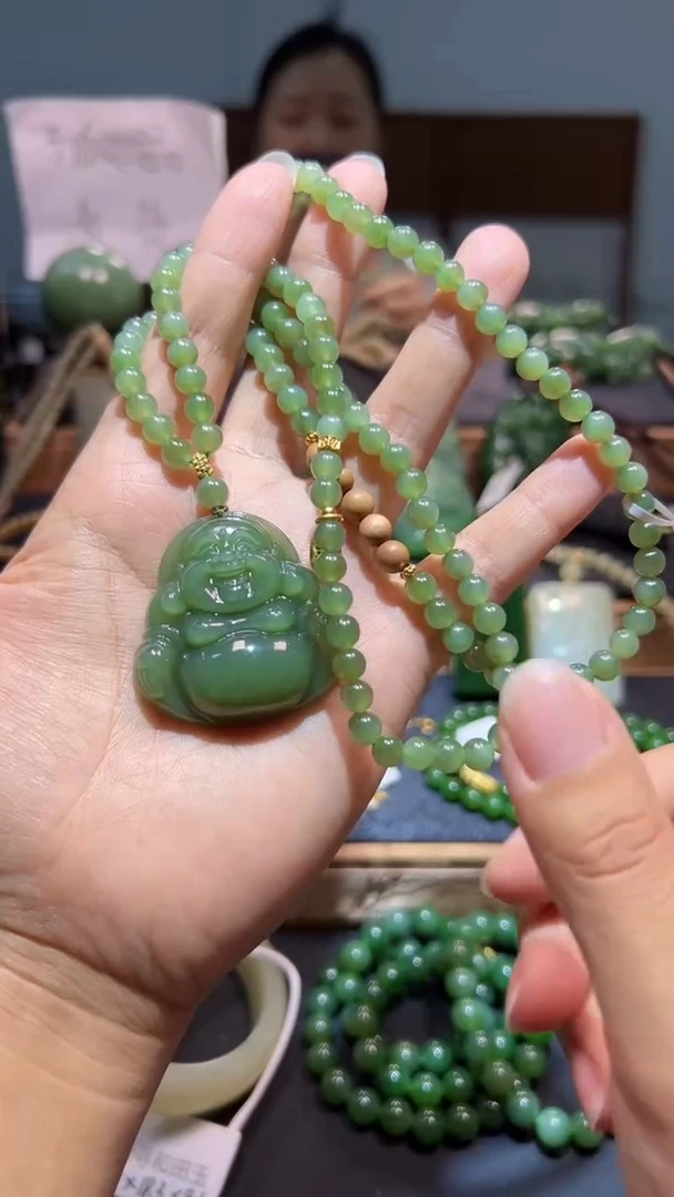 颈饰未镶嵌和田玉（碧玉）1多样性发一
