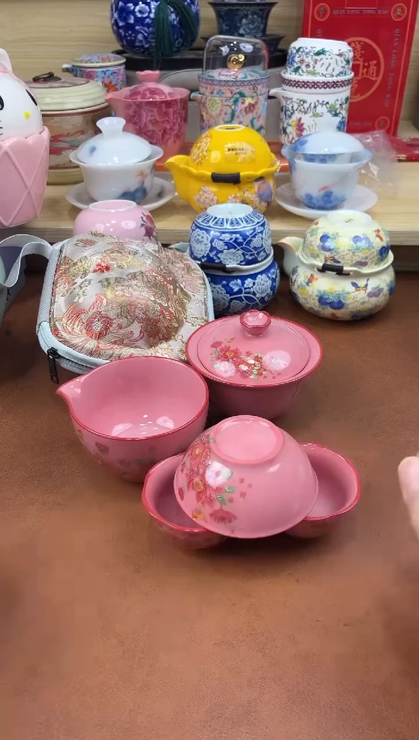 陶陶瓷茶具摆件旅行套组
