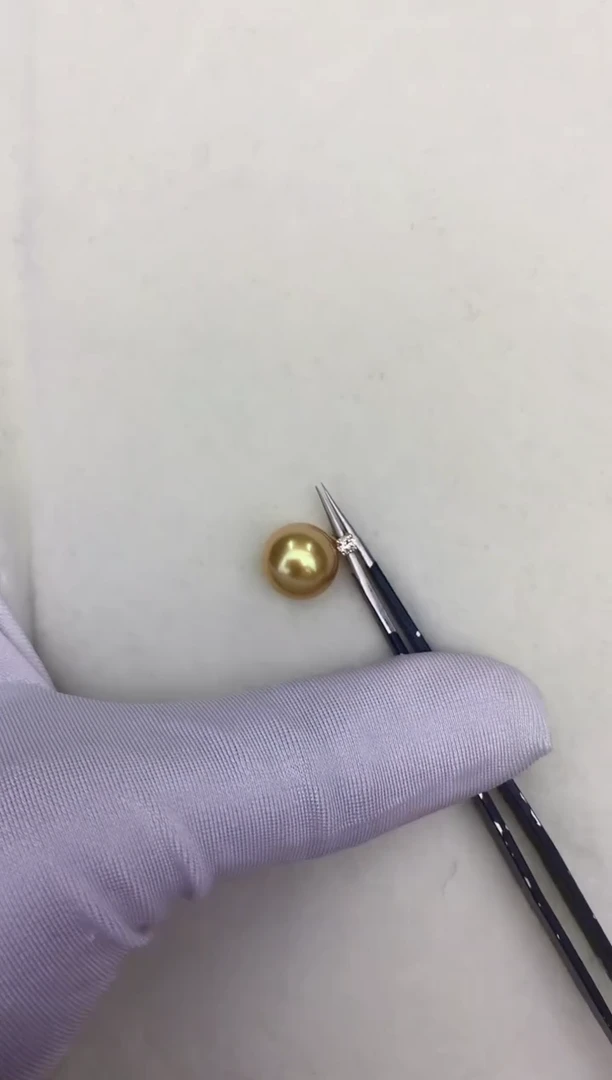 18K金镶嵌DA海水珍珠 GD084 10-11 吊坠