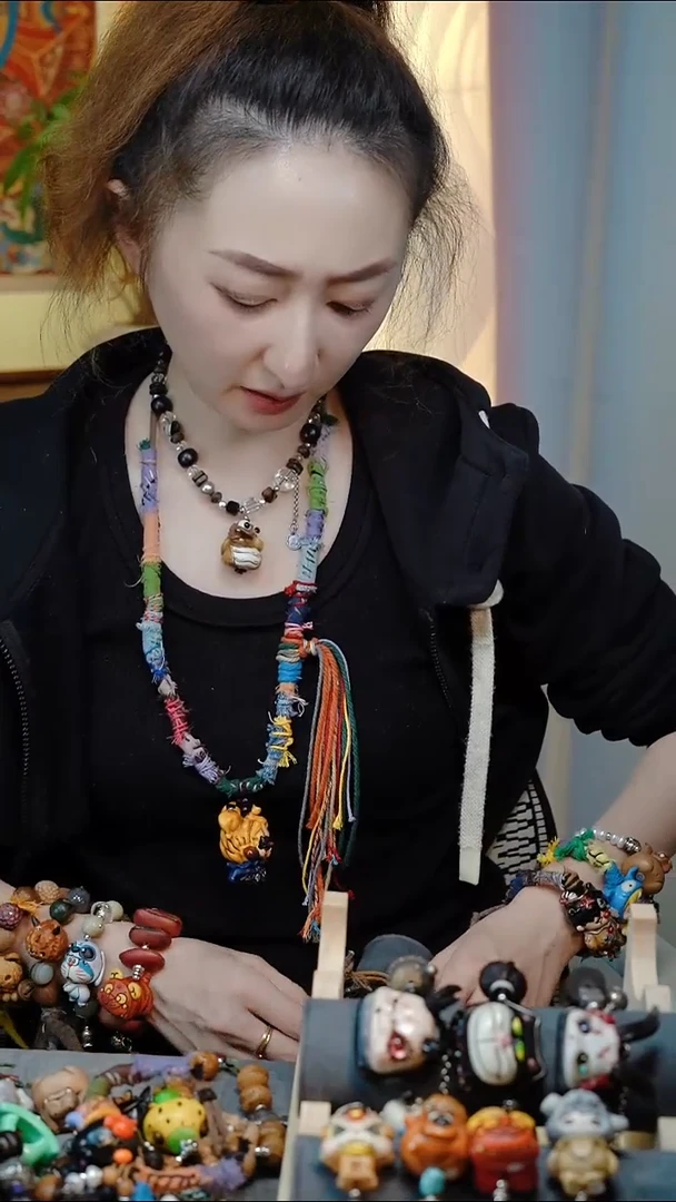 非金属无Q****子加菲猫手串