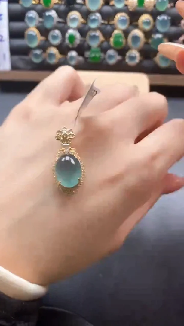 银S925镶嵌戒指翡翠51151