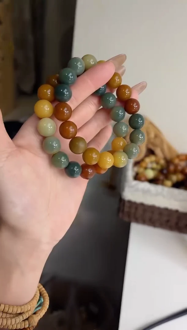 手串菩提根/象牙果沐a04玉化糖果圆珠12mm手串