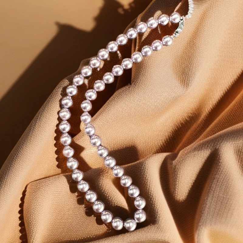 新款2025韩氏经典深海紫贝珠卡10项链2-118