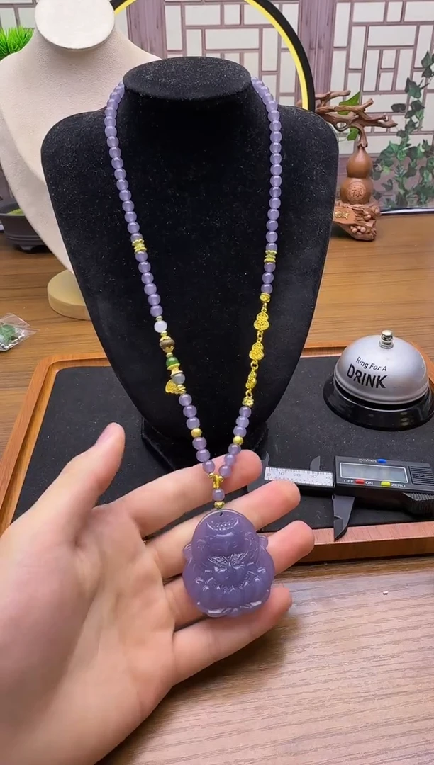 颈饰14K金镶嵌和田玉YC15