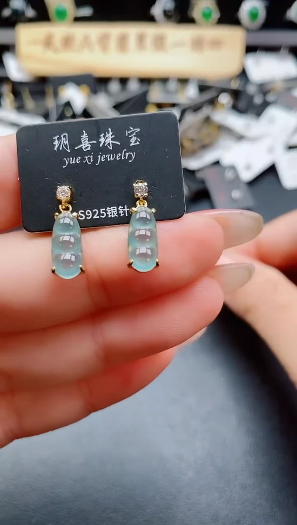 银S925镶嵌戒指翡翠1