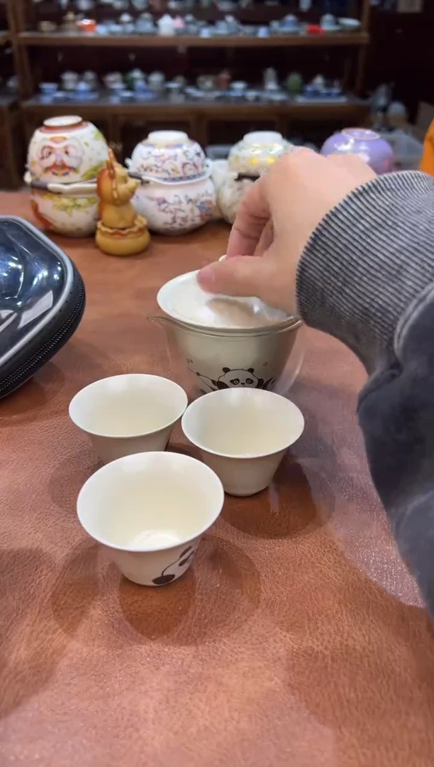 真的很便宜会开片的旅行茶具