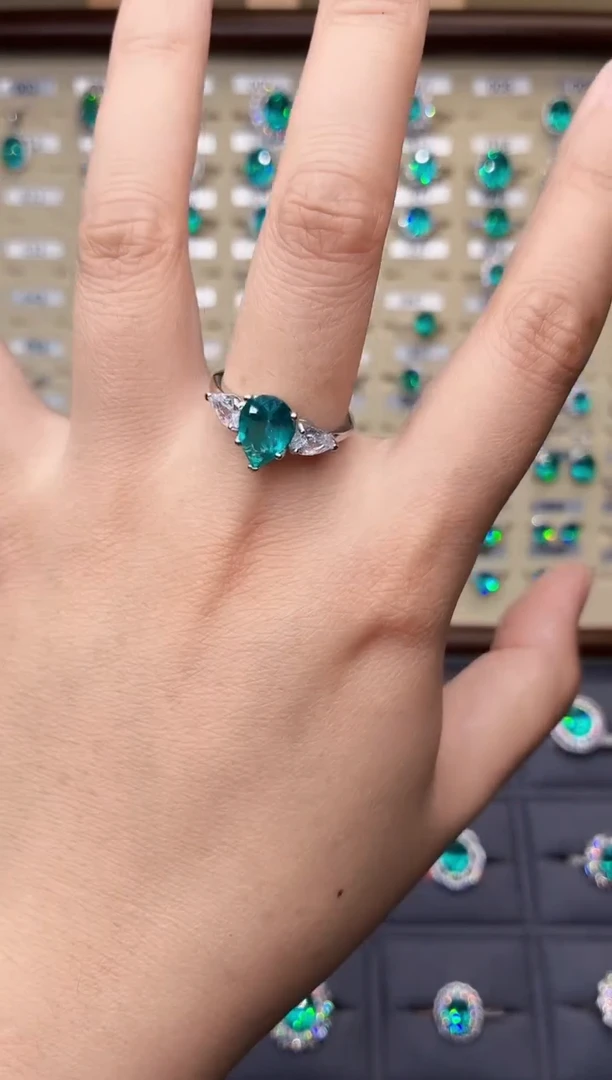 无925银  无品牌 925银 轻奢女神款帕拉伊巴色系