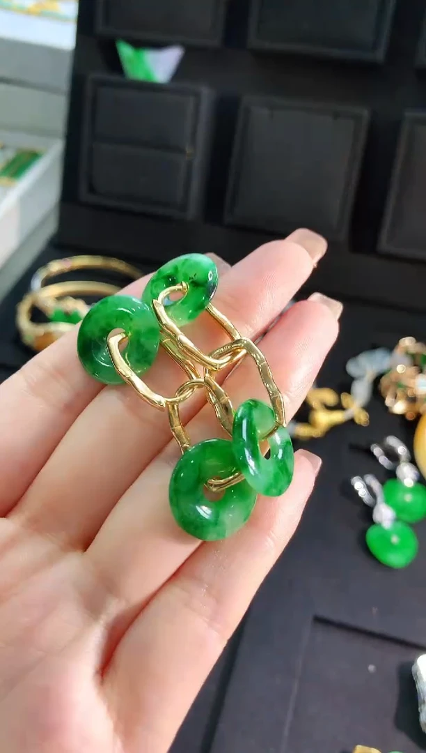 【闪购商品】翡翠耳饰银S925镶嵌不挑不选 多样性发货 发其一