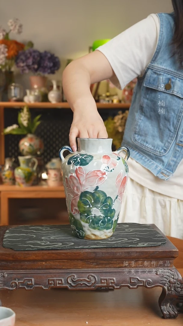 摆件景德镇陶瓷原创花器