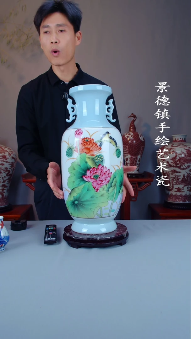 摆件陶景德镇手工手绘陶瓷摆件59