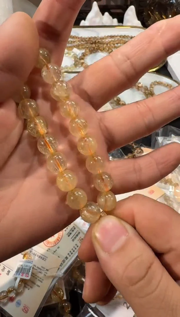 未镶嵌手串发晶SJ-542金发晶