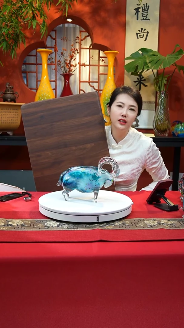 手工艺品琉璃莫奈羊