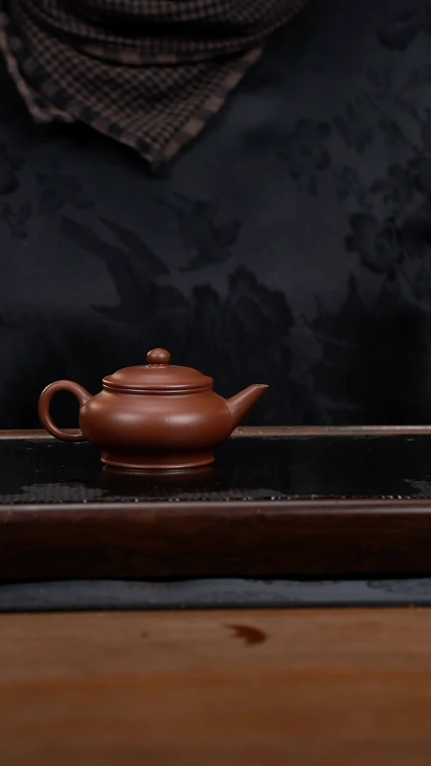 茶壶紫砂黄龙山原矿清水泥扁灯9