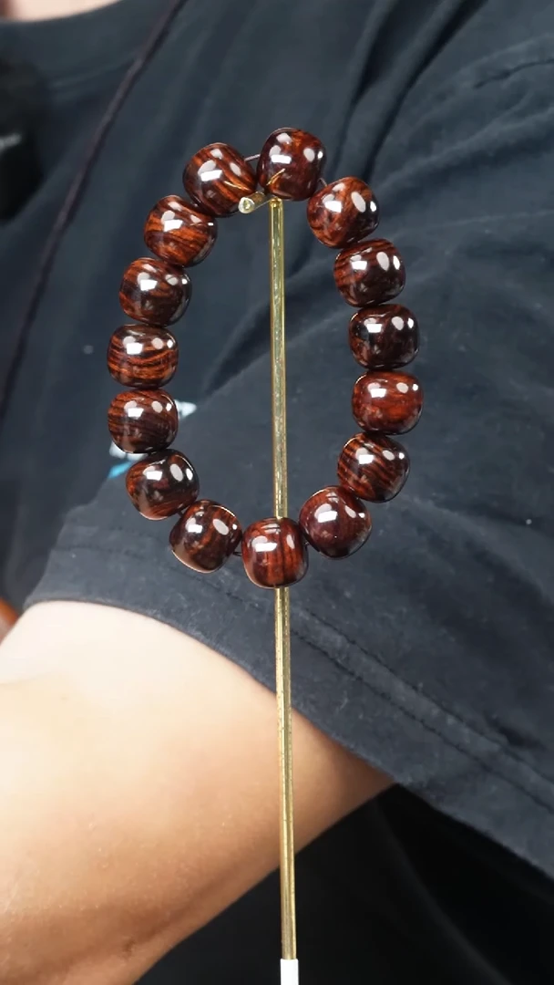 黄花梨/降香黄檀手串/手链14/15海尾料水波沉水多样性发一