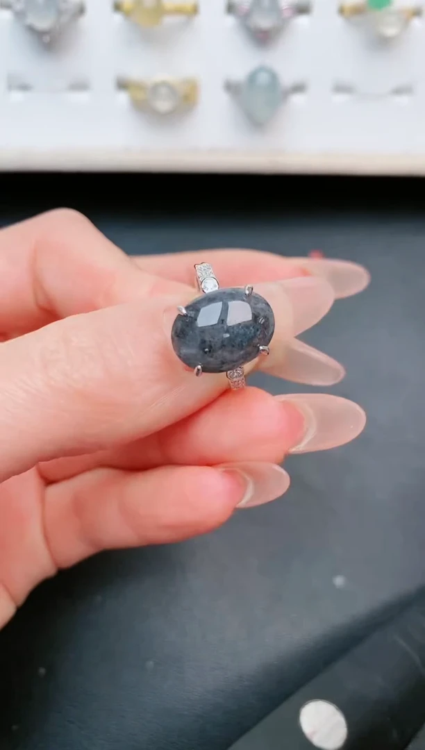 【闪购商品】翡翠戒指银S925镶嵌....