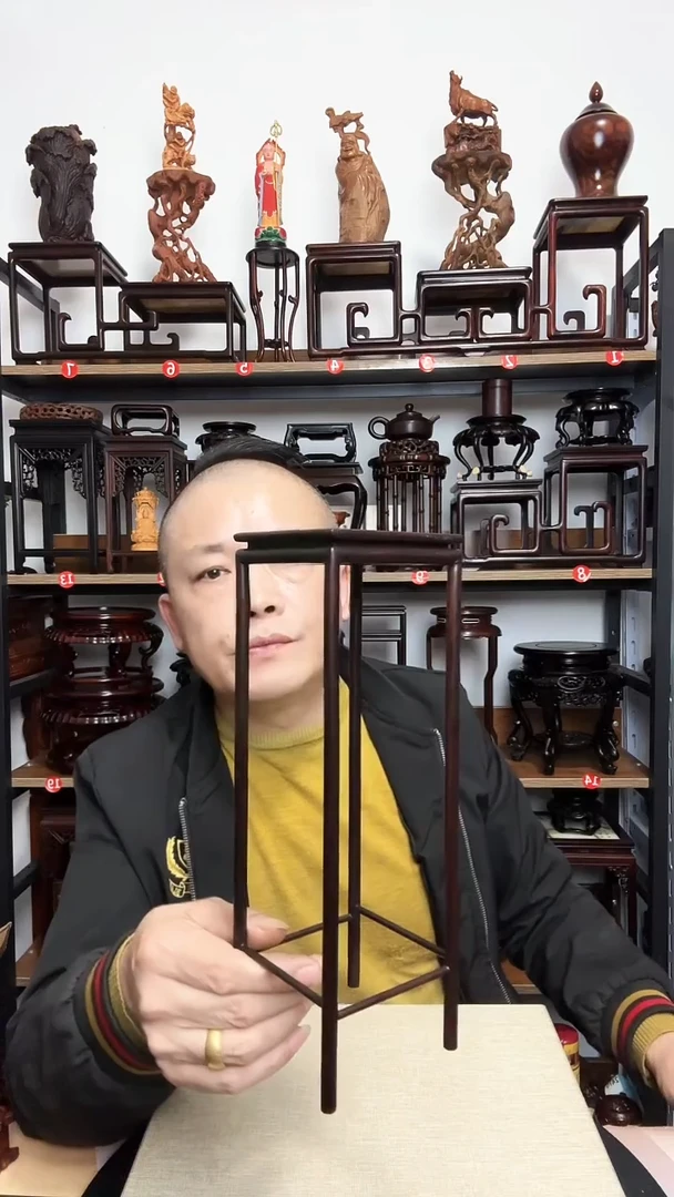 紫砂梵**梦底座木8.5正方26高