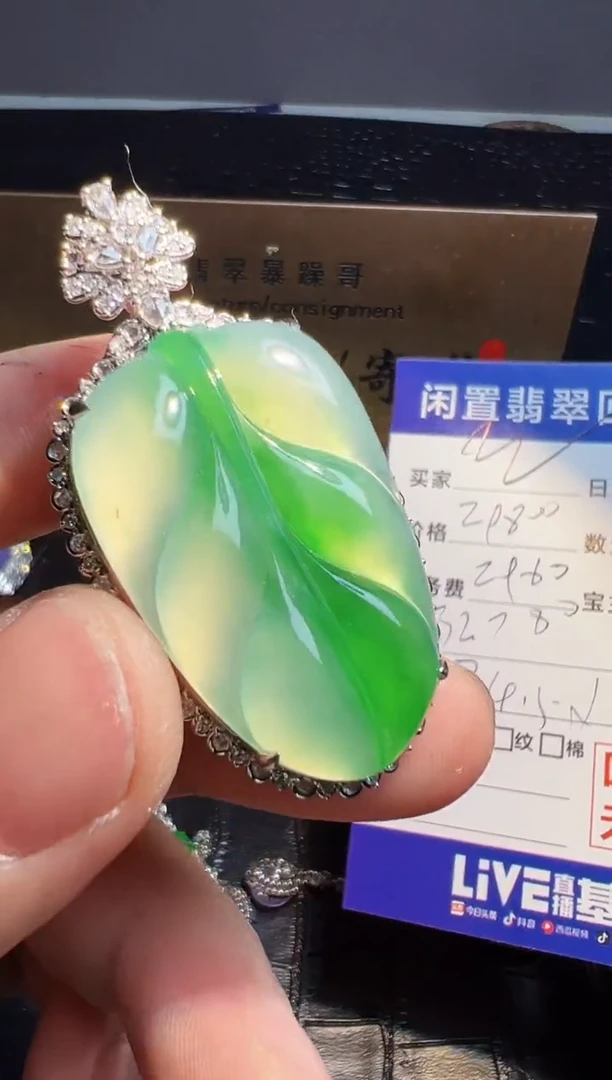 【闪购商品】翡翠颈饰18K金镶嵌翡翠回流