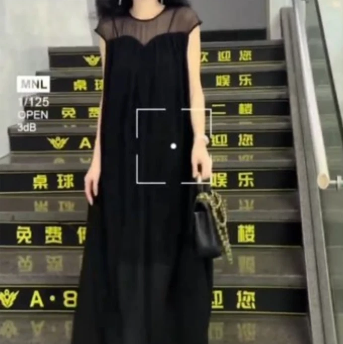 夏季长裙温柔风法式连衣裙夏装吊带裙清冷连衣裙FJ702801