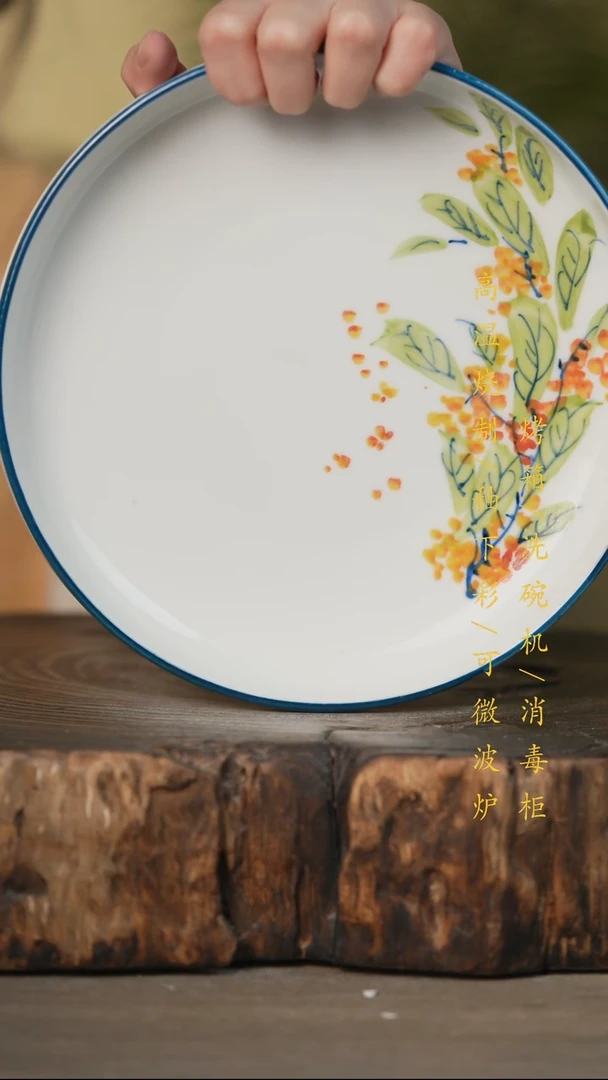 瓷片景德镇高温釉下彩可微波烤箱洗碗机