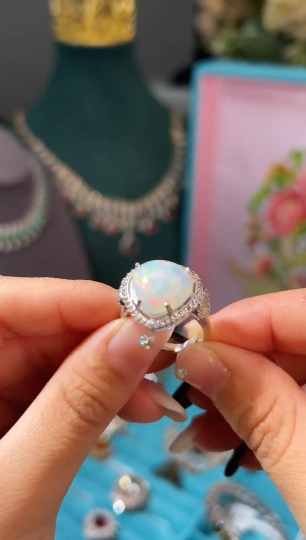 未镶嵌欧泊戒指天然欧泊戒指4.25ct