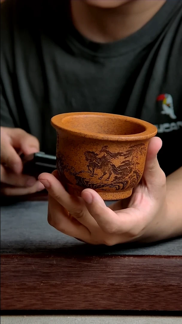 紫砂花盆7.5*5.5内径尺寸紫砂花盆