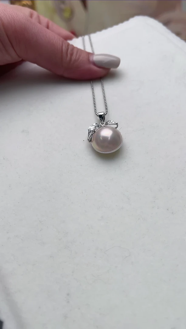 【闪购商品】拼合珍珠（马贝珠）吊坠(赠链)合金gm281