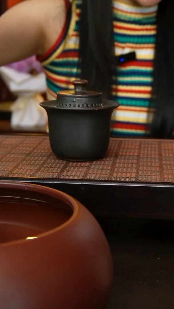 坭兴陶 纯手工 不烫手盖碗150cc