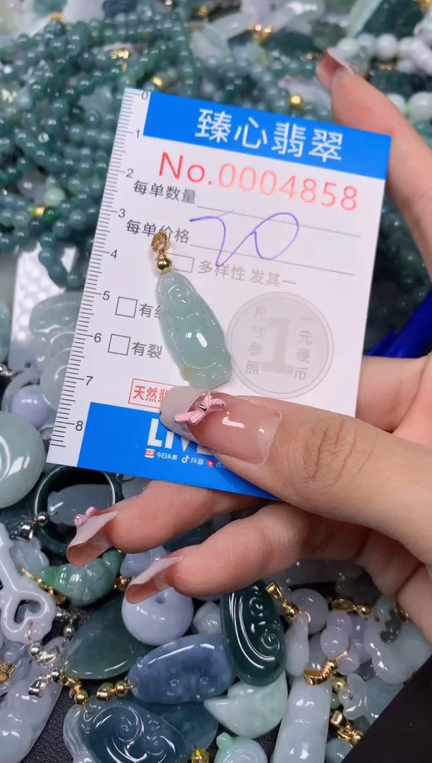 【闪购商品】翡翠颈饰未镶嵌含绳0004858