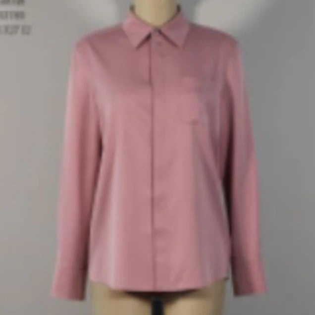 AMASS/阿玛施新款天然蚕丝翻领长袖常规衬衫百搭女士衬衣530048