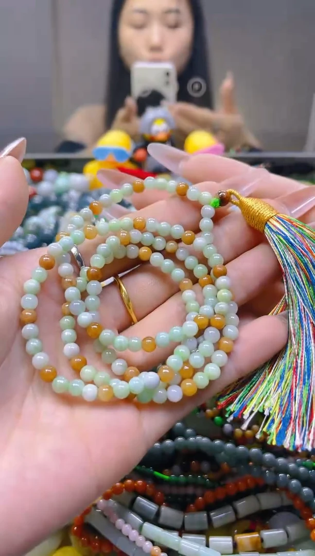 翡翠未镶嵌颈饰4MM/L/翡翠A货一图一物