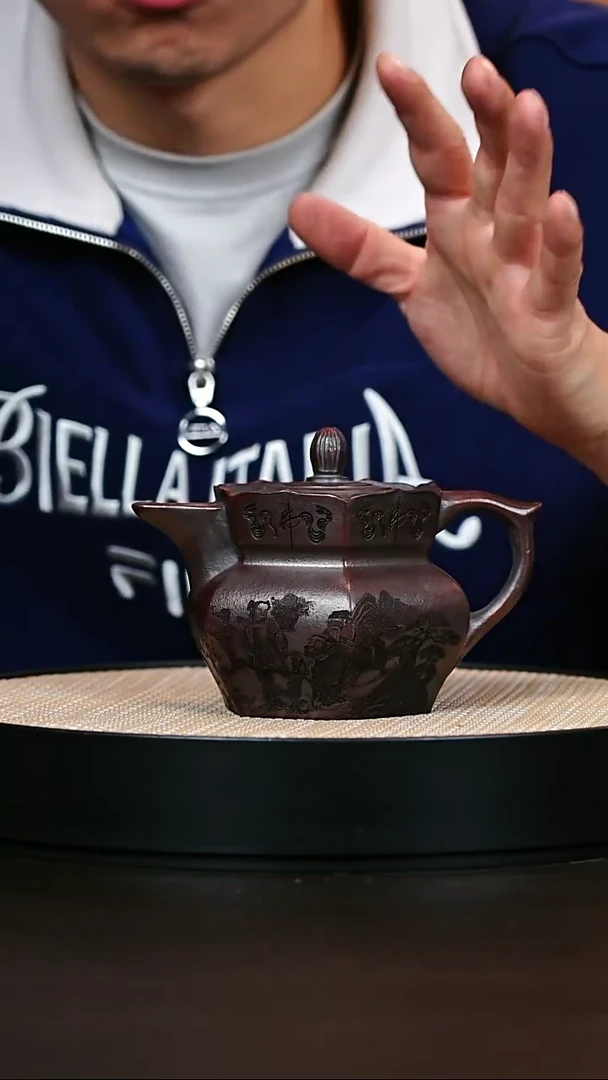 茶壶紫砂铁血红砂僧帽400cc