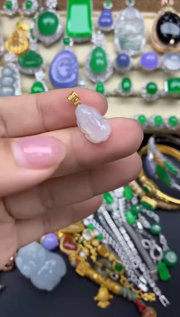 【闪购商品】翡翠颈饰18K金镶嵌10-中国好珍宝