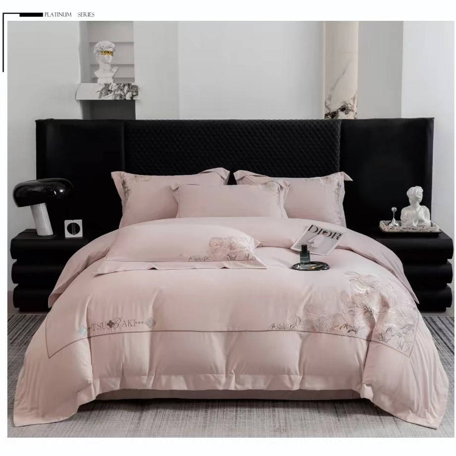 【高货清仓】高端欧式绣花超柔亲肤四件套-半岛情书/极光粉/礼包