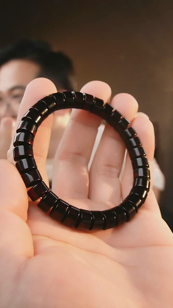 裸石琥珀未镶嵌8+翳珀直切手串