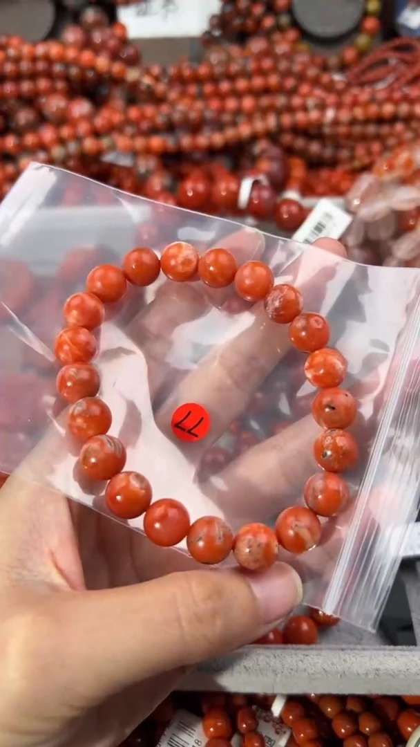 南红玛瑙手串未镶嵌10+