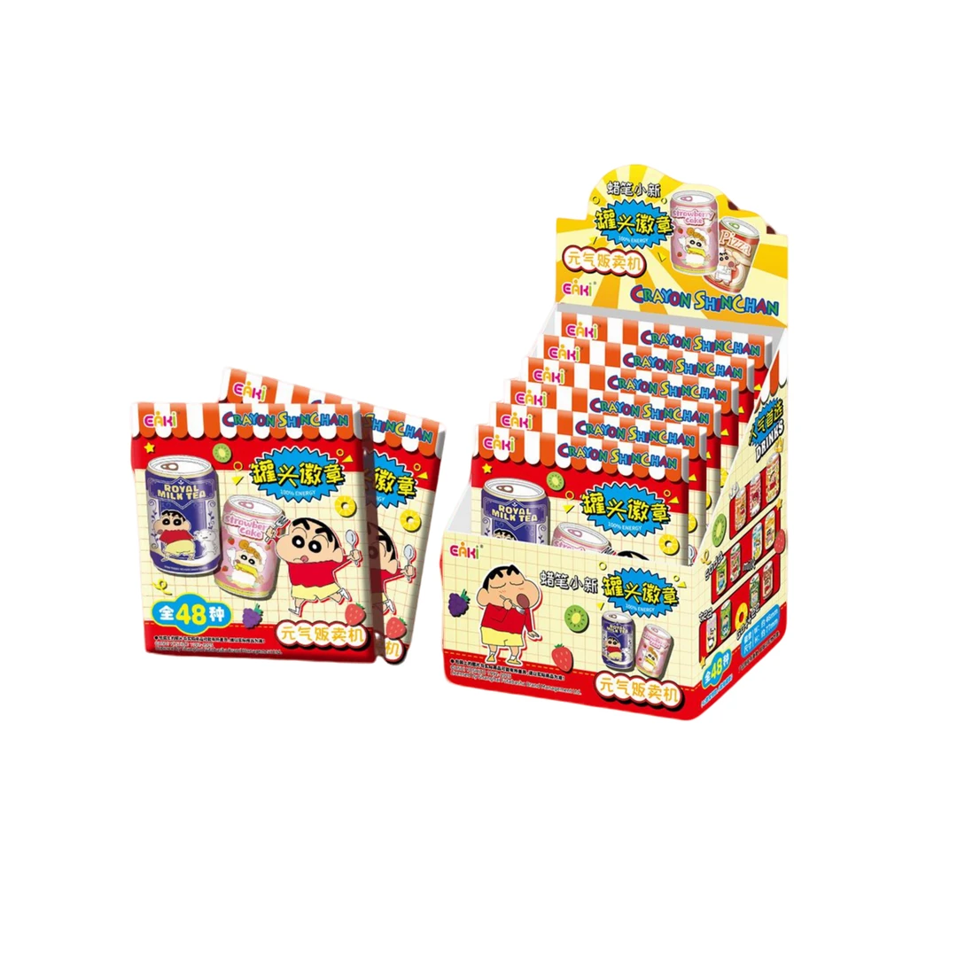 （豆浆）一手停亿奇蜡笔小新 元气贩卖机 罐头吧唧盲盒（代拆）