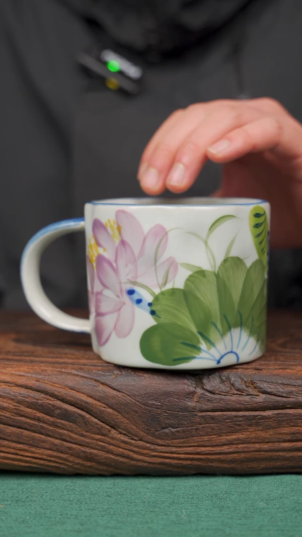 【闪购商品】瓷片70寻一缕瓷香杯釉下手工手绘瓷器