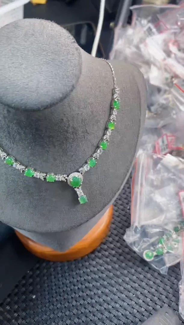 银S925镶嵌戒指翡翠555   1