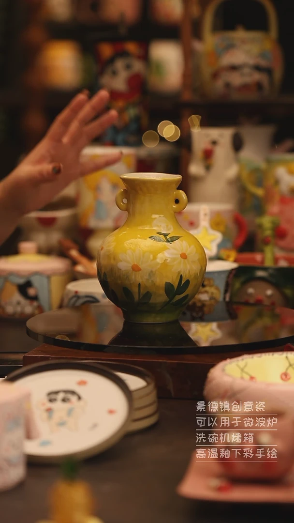陶瓷景德镇可爱陶瓷釉下彩绘设计师款