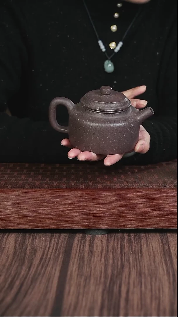 【闪购商品】紫砂茶壶xj  粗砂天青  德钟