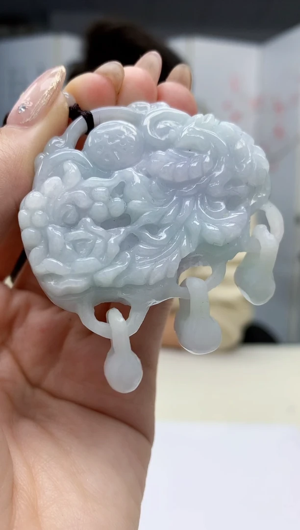 【闪购商品】定制翡翠未镶嵌1502jw-毛货挂件65