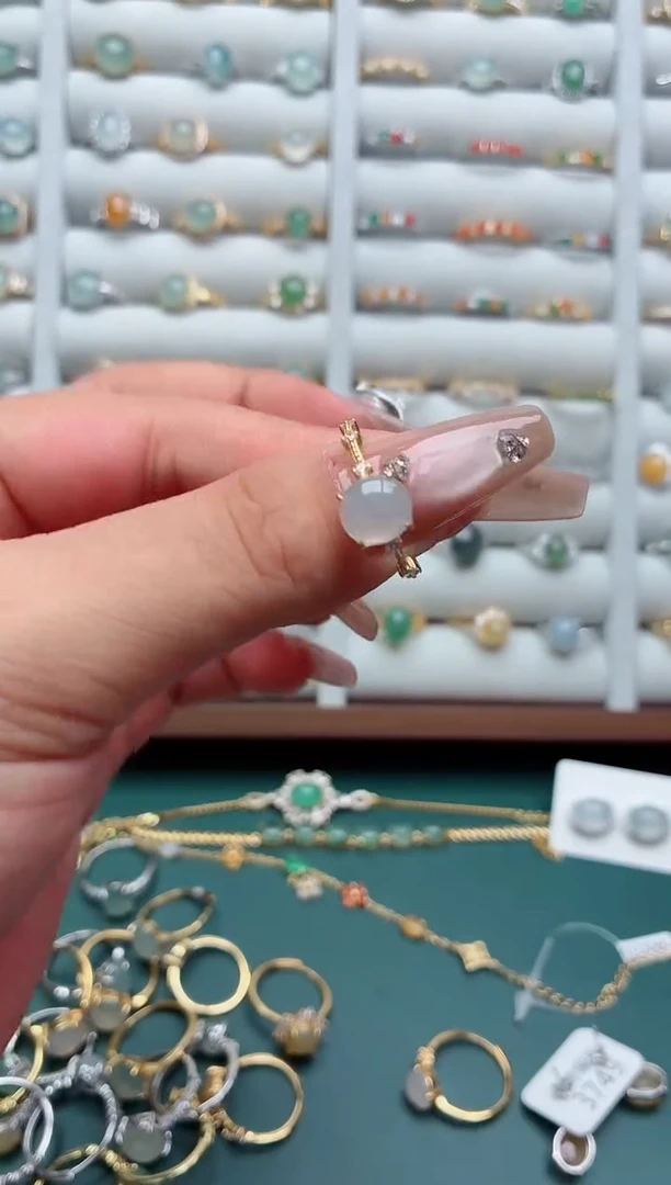 吊坠(不含链)银S925镶嵌翡翠.