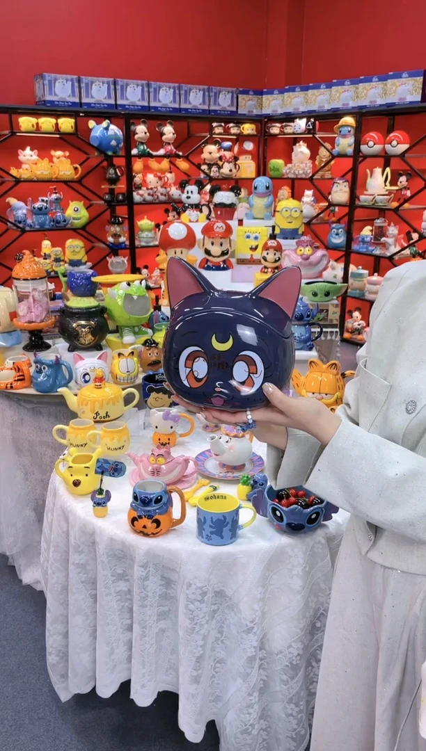 【闪购商品】.@@露娜猫陶瓷储物罐