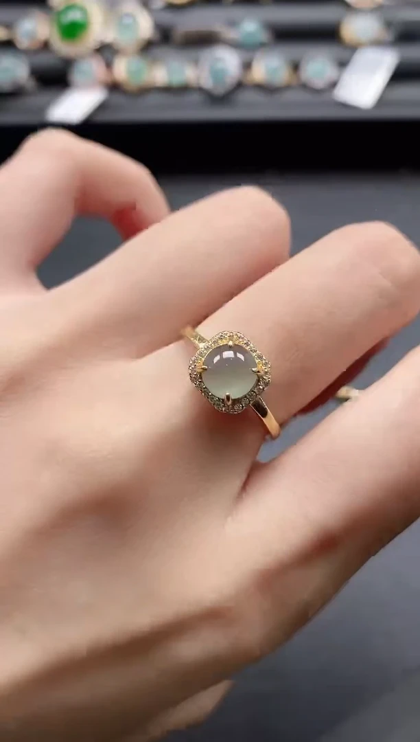 【闪购商品】翡翠戒指银S925镶嵌1111-