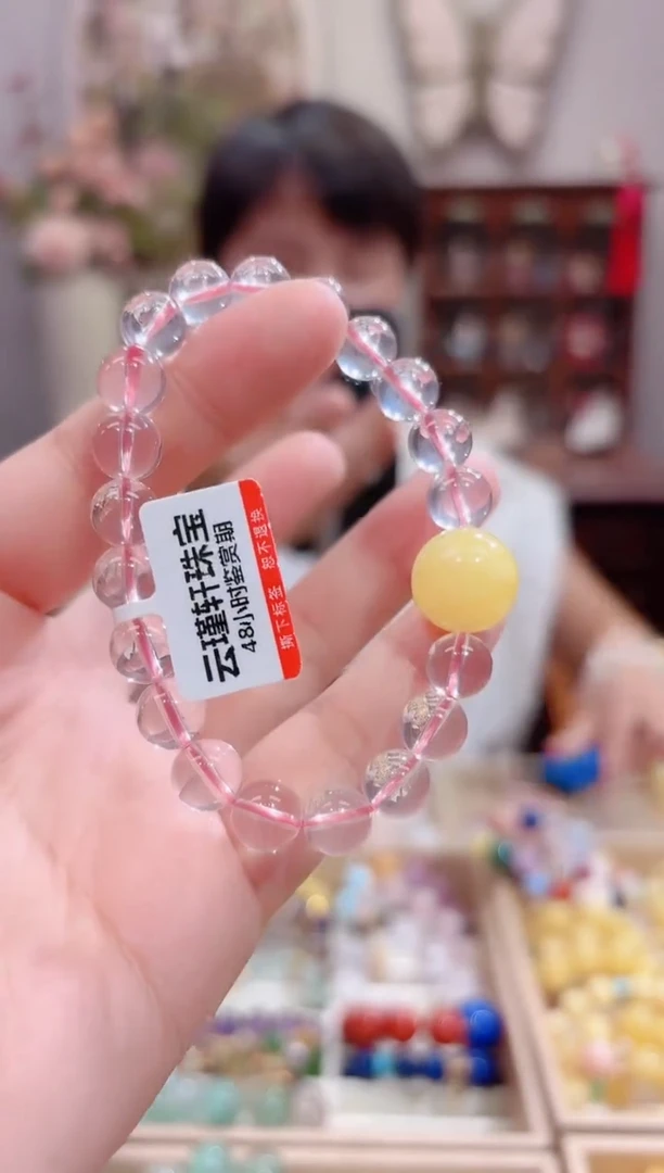 水晶手串未镶嵌设计款珠串9+